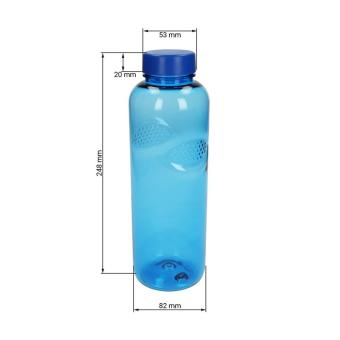 Drink bottle Carve "Refresh" clear-transparent, 1.0 l Transparent blue