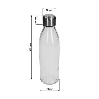 Glasflasche "Colare", 0,60 l Transparent grau