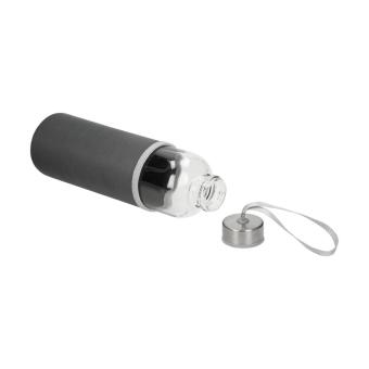 Glasflasche mit Hülle "Pure", 0,7l Transparent