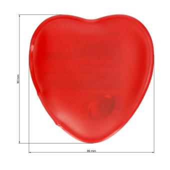 Gel heating pad "Heart", small Red