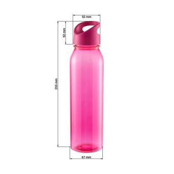 Trinkflasche Active "Wave", 650 ml Transparent limettengrün