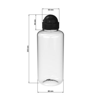 Drinking bottle "Junior, 1 l Transparent blue