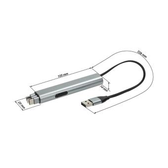 Ladekabel "Connect", 4 in 1 Silber