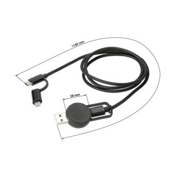 Schnell-Ladekabel "Flexi", 5 in 1 Schwarz