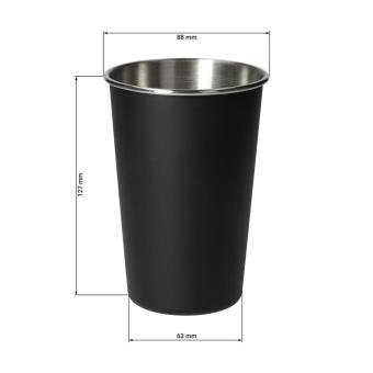 Edelstahlbecher "Metallo", 500 ml Silber