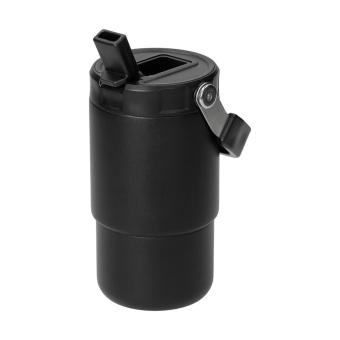 Stainless steel cup with drinking opening ‘Hydro’ Black