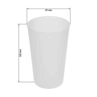 Drinking cup "Returnable" 0.4 l Milky transparent