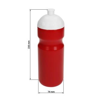 Water bottle "Fitness" 0.7 l with suction lock American red