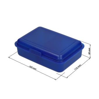 Storage Box „School Box“ medium with separator Milky transparent