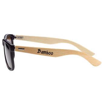 Sonnenbrille "Bamboo" Schwarz/braun