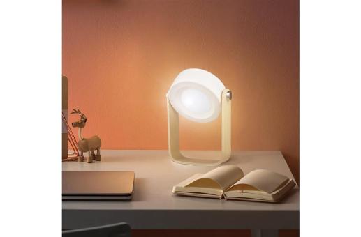 Coollux multifunctional LED lamp with bamboo handle White