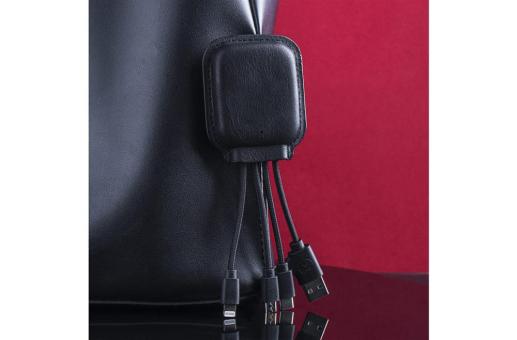 4001 | Xoopar Iné Gamma Charging cable with NFC and 3.000mAh Powerbank Black