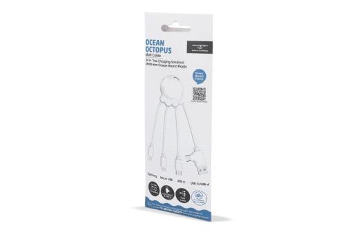 Enjoy Technology 4009| Xoopar Eco Octopus Ladekabel Ocean Bound Plastic Weiß