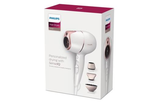 Enjoy Technology BHD628|Philips SenseIQ Haartrockner mit Diffusor Weiß