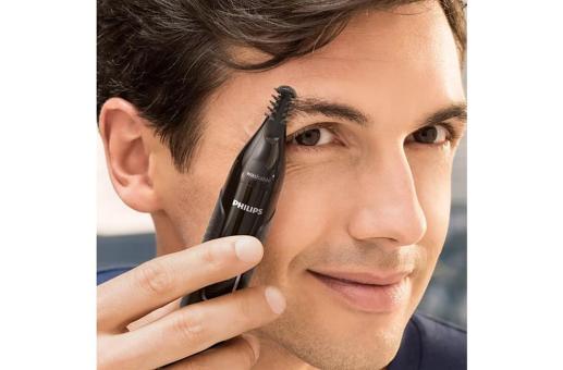 Enjoy Technology NT5650|Philips Nasen-, Ohren- und Augenbrauentrimmer mit 5 Zubehörteilen Schwarz