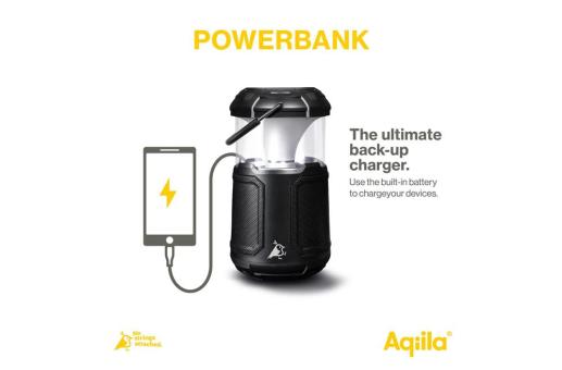 Aqiila Soundbird B10 Bluetooth Speaker with Light and Powerbank Black