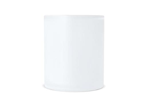Mallorca Sublimations Becher aus gefrostetem Glas 335ml Ecru