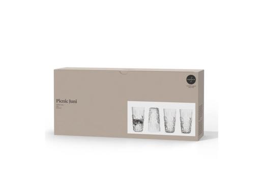 Sagaform Acryl Picknickbecher 400ml Satz von 4 Transparent