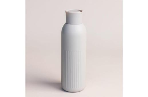 InSideOut Sagaform Tekla Push Stahlisolierflasche mit Druckverschluss (recycelt) 500 ml Beige