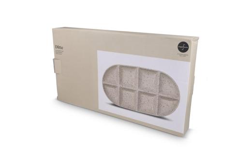 InSideOut Sagaform Ditte Keramik-Servierplatte 36 x 20 cm Beige
