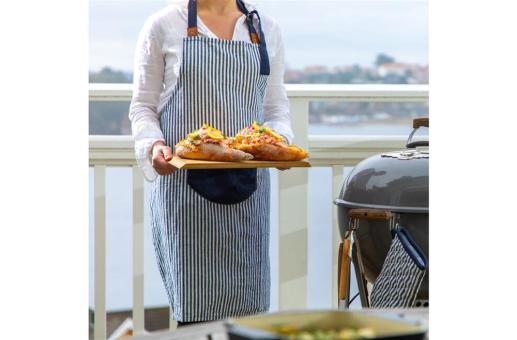 Lord Nelson Victory Apron with Stripes White/dark blue