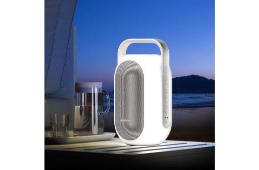 Enjoy Technology ML-625| Muse Ambient Light Bluetooth-Lautsprecher für den Innen-und Außenbereich Weiß