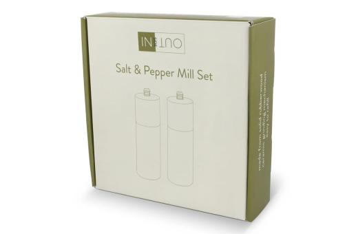 InSideOut Holz-Salz- und Pfeffermühle-Set Schwarz