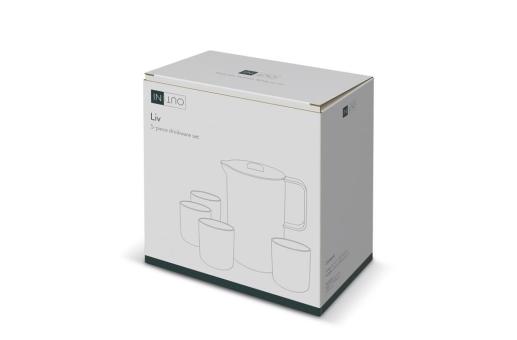 ISO Liv  5Piece rPET Drinkware Set White