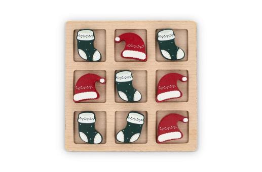InSideOut Weihnachts-Tic-Tac-Toe aus Holz Bunt