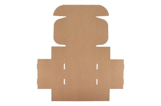 Individuelle Geschenkverpackung für 4 Tassen 24.3 x 24.3 x 9.9 cm Braun