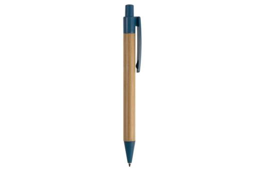 Ball pen bamboo with wheatstraw Aztec blue