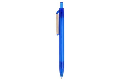 Ball pen ocean bound paper clip Transparent blue