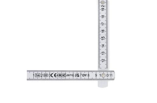 Calibrated foldable ruler 1m White