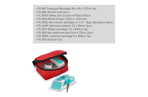 First Aid kit 16pc Fuji Red