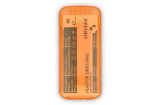 Pflasterbox mit 5 PE-Pflastern (56 × 18 mm) Orange