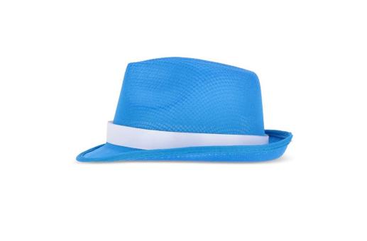 Polyester hat with band Aztec blue