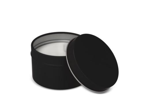 Scented candle recycled tin big Black