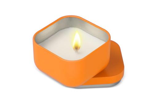 Ananda Duftkerze auf pflanzlicher Basis in recycelter Dose Orange