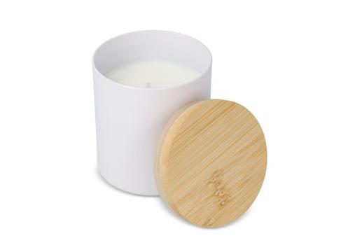 Bhakti scented plant based candle in recycled aluminium jar White