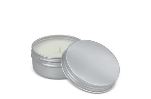 Zitronengras-Insektenschutzkerze auf Pflanzenbasis in recycelter Dose Silber