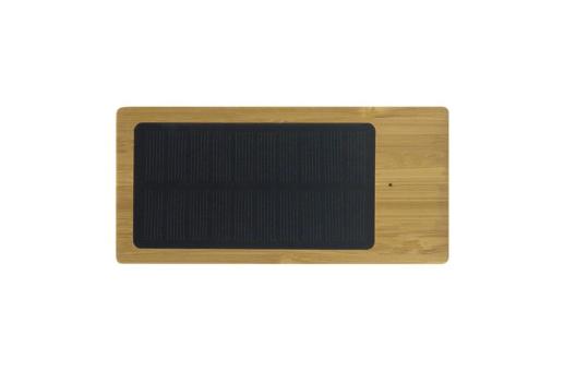 Powerbank Bamboo with Solar Panel 8000mAh Timber