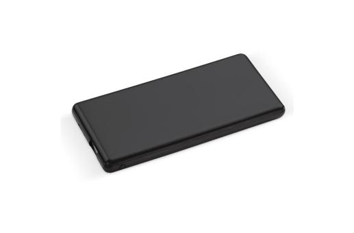 Powerbank 4000mAh mit Logo-Beleuchtung Silber/schwarz