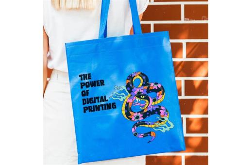 Shoulder bag non-woven 75g/m² Aztec blue