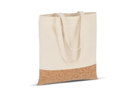 Carrier bag cotton &amp; cork 170g/m² 35 x 40cm Nature
