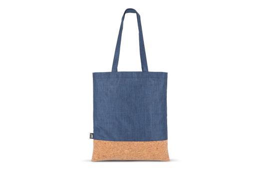 Carrier bag R-PET &amp; cork 35 x 40cm Dark blue