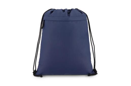PU coated R-PET 600D Drawstring bag 33 x 42 cm Dark blue