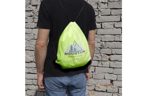 Drawstring bag premium Light green