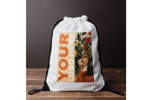 Drawstring bag 210T RPET White