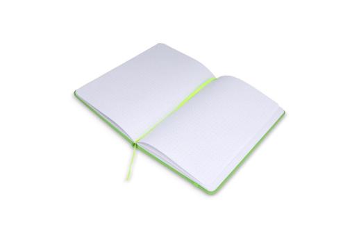 Notizbuch A5 PU mit Rasterpunktseiten Hellgrün