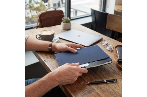 Notizbuch mit Tasche Ashira A5 Dunkelblau